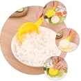 thumbnail image 4 of EeaseMX cucharas semicirculares para arroz, cucharas para gachas, cucharas para arroz de sushi (amarillas), 4 of 7