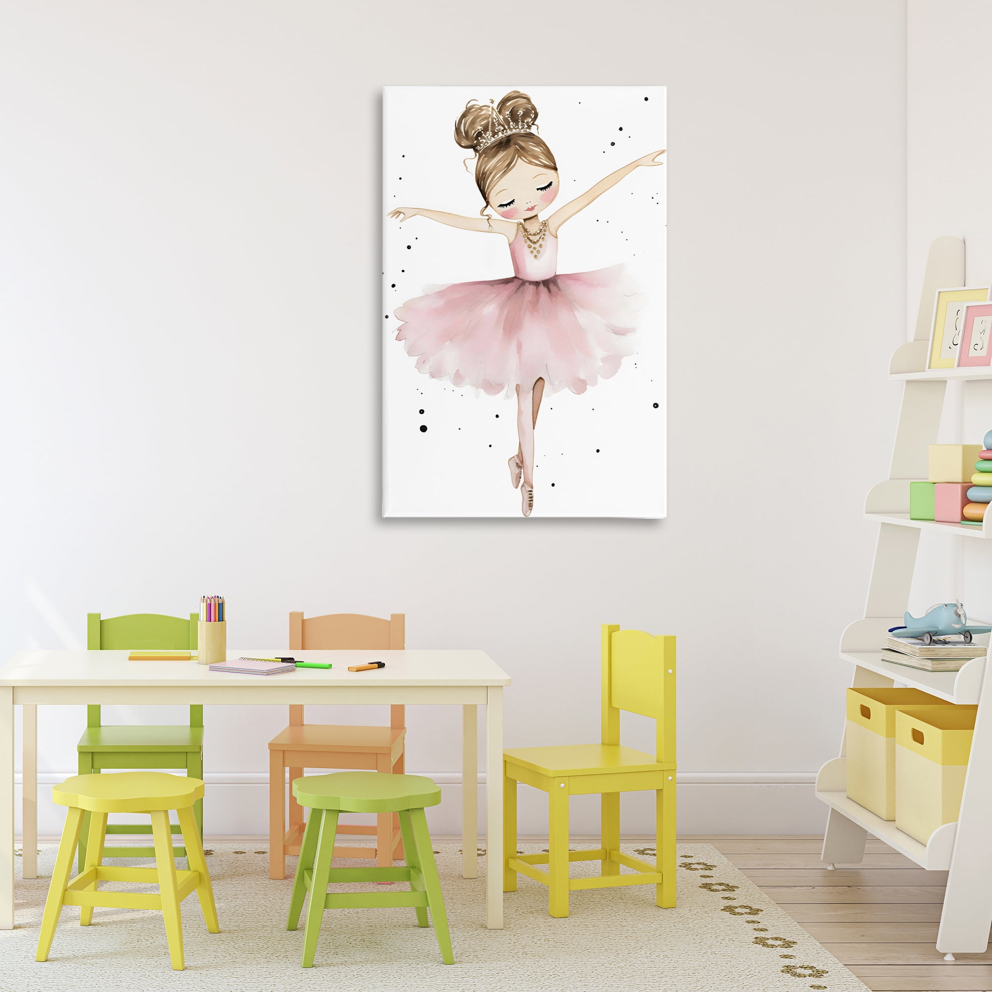 Stupell Industries Pointe Princess in Pink Tutu Canvas Wall Art, design by Creative Studio