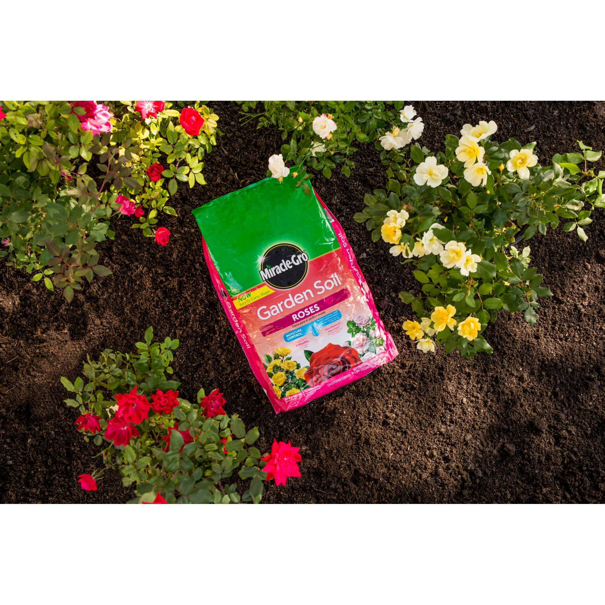 Miracle Gro Garden Soil Roses 1 5 Cu Ft Feeds Roses Up To 3 Months Walmart Com Walmart Com