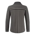 thumbnail image 3 of Gibobby Suéteres para hombre Suéter de punto trenzado con cuello de chal para hombre, ajuste delgado, con botones(Gris,G), 3 of 4