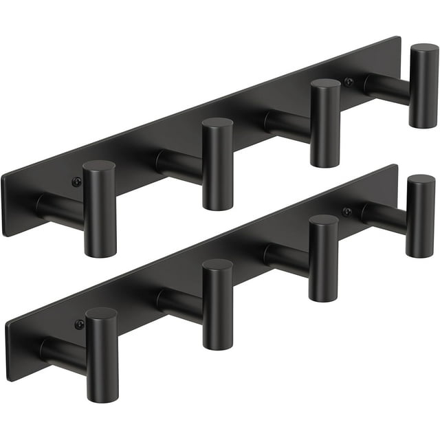 Coat Rack Wall Mount with L Shaped Coat Hooks Wall Hooks Heavy Duty Stainless Steel Towel Hooks Wall Coat Hanger Robe Hooks for Bathroom Kitchen Entryway ( Hooks PC)