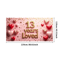 thumbnail image 3 of LUUFILx 13th Anniversary Celebration Backdrop Banner Heart Decor Perfect for Party Decorations Loved Years Special Event Supplies Backdrop Background Decor, 3 of 8