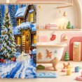 thumbnail image 3 of Manfei Cute Christmas Tree Shower Curtain 72Wx72L,Xmas Holiday Season Bathroom Curtain, 3 of 5