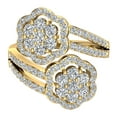 thumbnail image 4 of 1.10 CT TW Flower Cluster Bypass Diamond Ring 14K Gold (G,SI), 4 of 5
