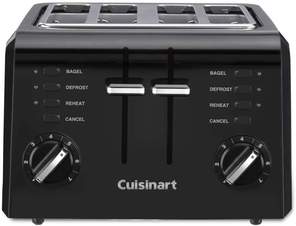 Black Cuisinart 4 CPT-142BK 2-Slice Compact Plastic Toaster