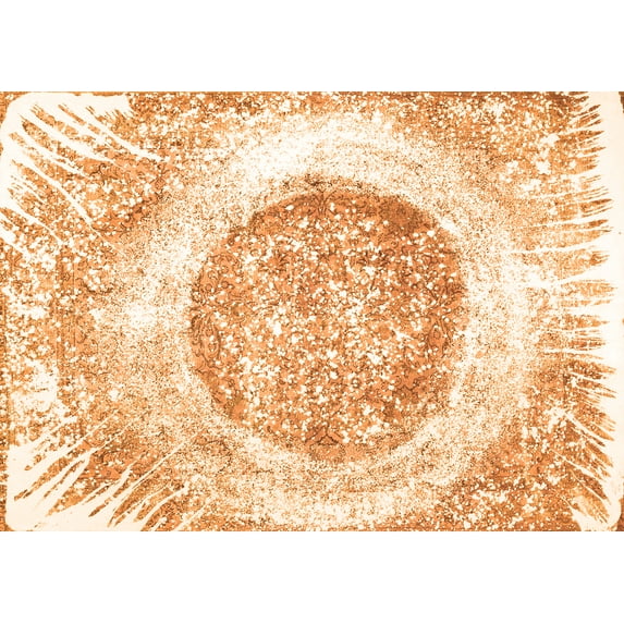 Ahgly Company Indoor Rectangle Abstract Orange Contemporary Area Rugs, 4' x 6'