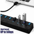 thumbnail image 2 of 7 Port Multi USB Power Adapter USB 3.0 Splitter Hub Multiple Expander Switch Cable Docking Stations ,Multifunctional fast charging, 2 of 6