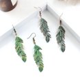 thumbnail image 4 of unbranded 2 Pares Aretes Colgantes Retro Con De Hoja Para Mujer Uso Casual Y Festivo, 4 of 7