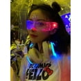 thumbnail image 5 of LED Luminous Sunglasses Vintage Punk Goggles Men Women Fashion Party Christmas Colorful Light Up Glasses Shades,Green, 5 of 5