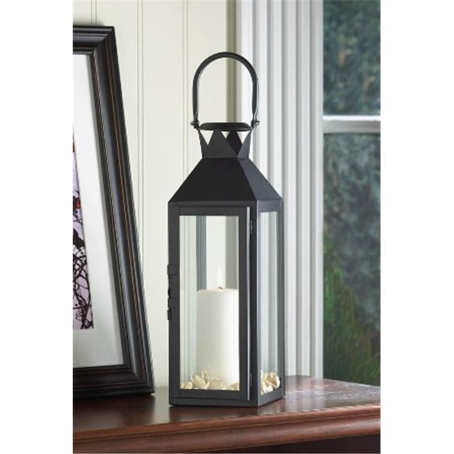 Black Manhatten Candle Lantern 
