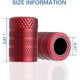 thumbnail image 4 of Tire Valve Stem Caps, Red, 4 pcs/Pack, Anodized Aluminum Tire Valve Cap Set, Corrosion Resistant, Universal Stem Covers, 4 of 4