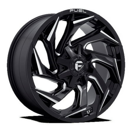 Fuel 1PC Aluminum Rim D753 REACTION 20X10in Gloss Black Milled Finish, D75320001847