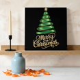 thumbnail image 3 of Ships Next Day Canvas Wall Art 10"x10", Black Green Christmas Wood Framed Canvas Print Painting, Xmas Tree Modern Abstract Art Ready to Hang Small Picture Wall Decor for Home Kitchen Nursery Office, 3 of 9