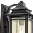 thumbnail image 4 of Franklin Iron Works Hickory Point Rustic Farmhouse Outdoor Wall Light Fixture Walnut Bronze 12" Frosted Cream Glass for Post Exterior Barn Deck House, 4 of 9