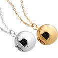 thumbnail image 4 of Fancy Round Ball Fotos Imagen Mensaje Locket Collar Colgante Para Parejas - dorado Sunnimix Colgante redondo del collar de la bola, 4 of 8