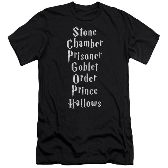 Harry Potter - Titles - Premium Slim Fit Short Sleeve Shirt - Large