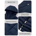 thumbnail image 2 of Giolshon Women's Reversible Puffer Jacket Long Hooded Quilted Padded Bubble Coat Winter Warm Lightweight Outerwear, 2 of 4