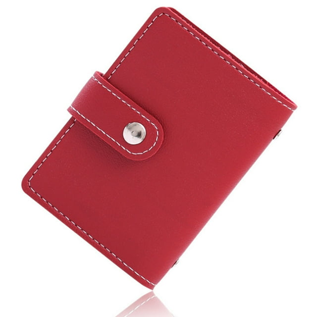 Pudcoco Women Small Credit Card Holder Fashion Portable Wallet with 26 Card Slots