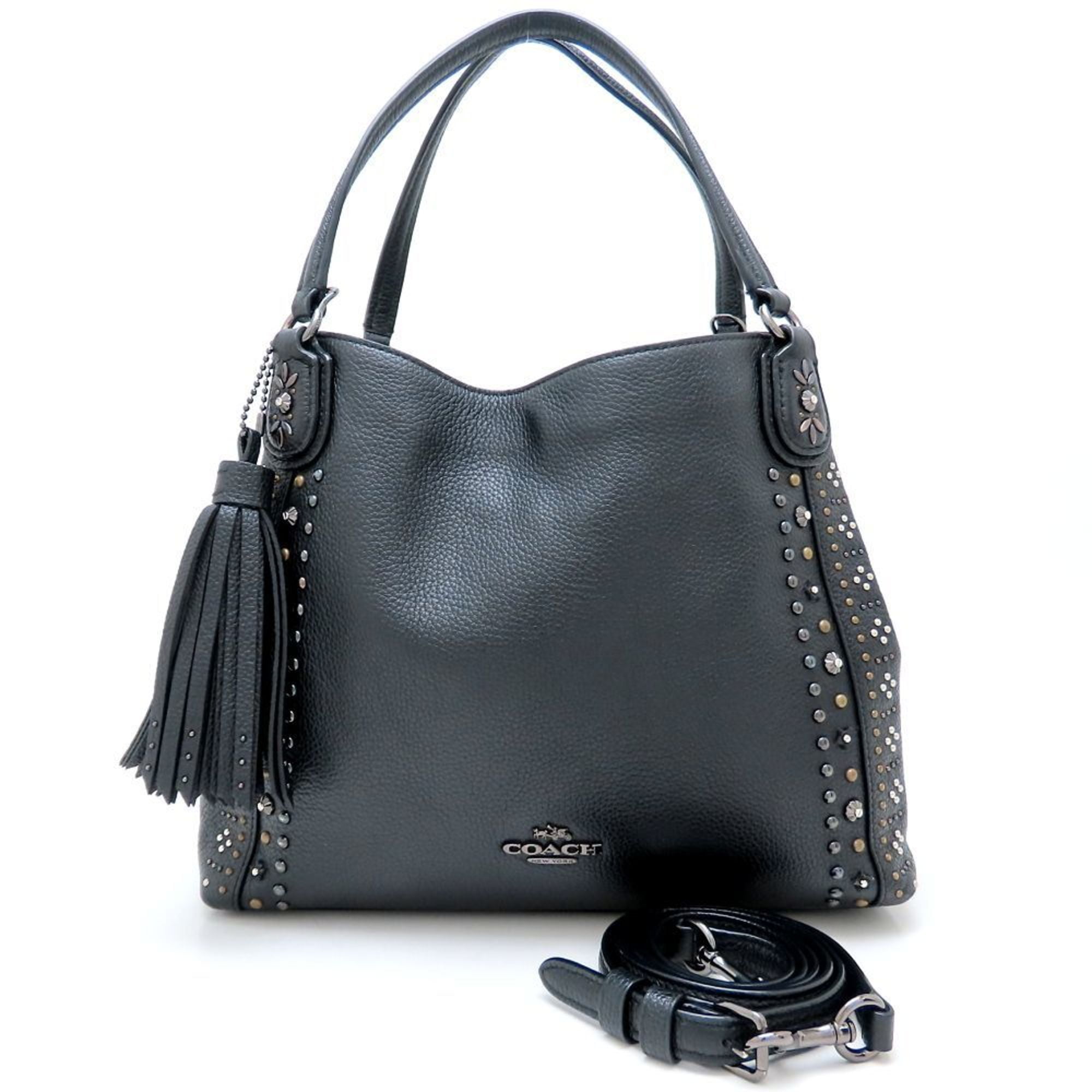 Pre-Owned COACH Bandana Rivet Edie Studs 57241 2-Way