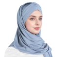 thumbnail image 2 of HNMKIU Scarf | Women Hat Ruffle Cancer Chemo Turban Wrap Cap Scarf Shawl Grey,One Size, 2 of 3