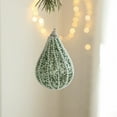 thumbnail image 4 of Hometravel Flocked Christmas Balls, 8cm Green Foam Christmas Tree Ornaments, Multiple Style Holiday Decor Set for Tree, Party, Seasonal Display, 4 of 6