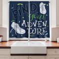 thumbnail image 2 of Ambesonne Adventure Kitchen Curtains, Forest Sneakers Youth, 55"x39", Dark Blue Black Green, 2 of 3