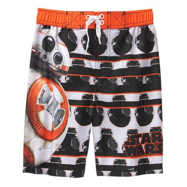 Disney - Star Wars Boys Swim Trunks BB-8 Board Shorts Big Little Kids