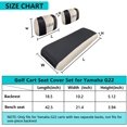 thumbnail image 2 of 10L0L Golf Cart Seat Cover Set for Yamaha G2 G9 G16 G22 & Club Car DS Pre-2000, W/ Two Separate Seat Backrest Cover , Black+Beige, 2 of 8