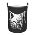 thumbnail image 1 of DouZhe Waterproof Collapsible Large Laundry Baskets, Animal Fox Wolf Forest Prints Circular Hamper with Handles, 1 of 7