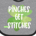 thumbnail image 4 of Inktastic St. Patrick's Day Pinches Get Stitches Boys or Girls Baby Bib, 4 of 4