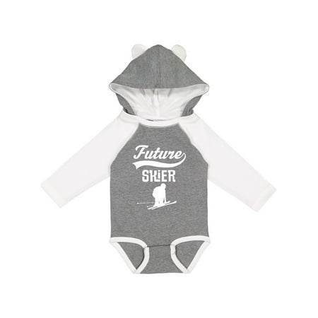

Inktastic Future Skier Childs Skiing Gift Baby Boy or Baby Girl Long Sleeve Bodysuit