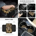 thumbnail image 5 of Jeiento Deer 12 PCS Front Car Seat Cover Set with Steering Wheel Cover Seat Belt Strap Pad Armrest Pad Coasters Trash Bag Air Vent Pocket Rear View Mirror Cover Keychain Hunting Tree Camo Forest, 5 of 7