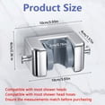 thumbnail image 2 of LIZEVINC Shower Head Holder 2 Pack, No Drill Adhesive Mount with Dual Hooks, Adjustable Angle Wall Bracket for Bathroom, RV & Rental, 2 of 9