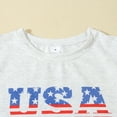 thumbnail image 4 of Okbabeha Mommy and Me Matching 4th of July Outfits Shirt Mom Kids Baby Fourth of July USA Shirt/Romper Family Matching Outfit, 4 of 6