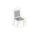 thumbnail image 2 of Walker Edison 17.5" Solid Wood Dining Chair with Inset Back in Black (Set of 2), 2 of 13