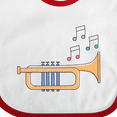 thumbnail image 4 of Inktastic Trumpet Marching Band Musician Boys or Girls Baby Bib, 4 of 4