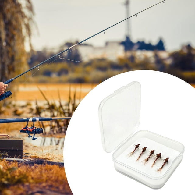 Luros de pesca con mosca ,Luros realistas de pesca con mosca portátiles hechas a mano ,señores de pesca artificial equipos livianos ,cebos de simulación de mosca con soporte de gancho ,cebos
