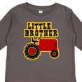 thumbnail image 4 of Inktastic Red Tractor Little Brother Boys Long Sleeve Toddler T-Shirt, 4 of 5