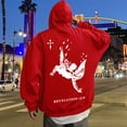thumbnail image 1 of MHFRRA Sudadera con Capucha y Estampado Gráfico de Moda para Uso Informal y Actividades Al Aire Libre Rojo, 1 of 5
