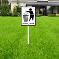 thumbnail image 6 of Eveokoki Do Not Litter Sign 7 x 8.8 Inch Outdoor Aluminum Yard Signs with Metal Stakes for Private Property Grass Lawn No Trash Dumping, 6 of 7
