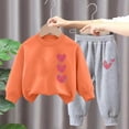 thumbnail image 2 of 5-6 Years Child Baby Girl Fall Clothes Sweatshirt Tops and Pants Fall Winter School Outfits 6-12 Months 12-24 Months 2T 3T 4T 5T 6T 7T Girl, Outfit, 2 of 4