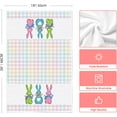 thumbnail image 6 of Colorful Stripe Rabbit Bunny Eggs Easter Kitchen Towels Dish Towels, 18x26 Inch Spring Decoration Hand Towels Set of 2, 6 of 6
