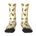 thumbnail image 3 of Calcetines de algodón transpirables con diseño de abejas para hombre, calcetines largos para deportes al aire libre, 3 of 5