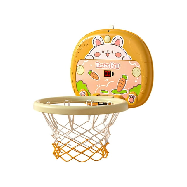 Mini Basketball Hoop Set Portable Indoor Game Set for Door Wall Adults Gifts Rabbit