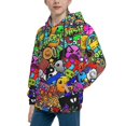 thumbnail image 2 of Geometry Dash Youth Hoodie Long Sleeve Pullover Casual Sweatshirt Hooded Boys Girls, 2 of 9