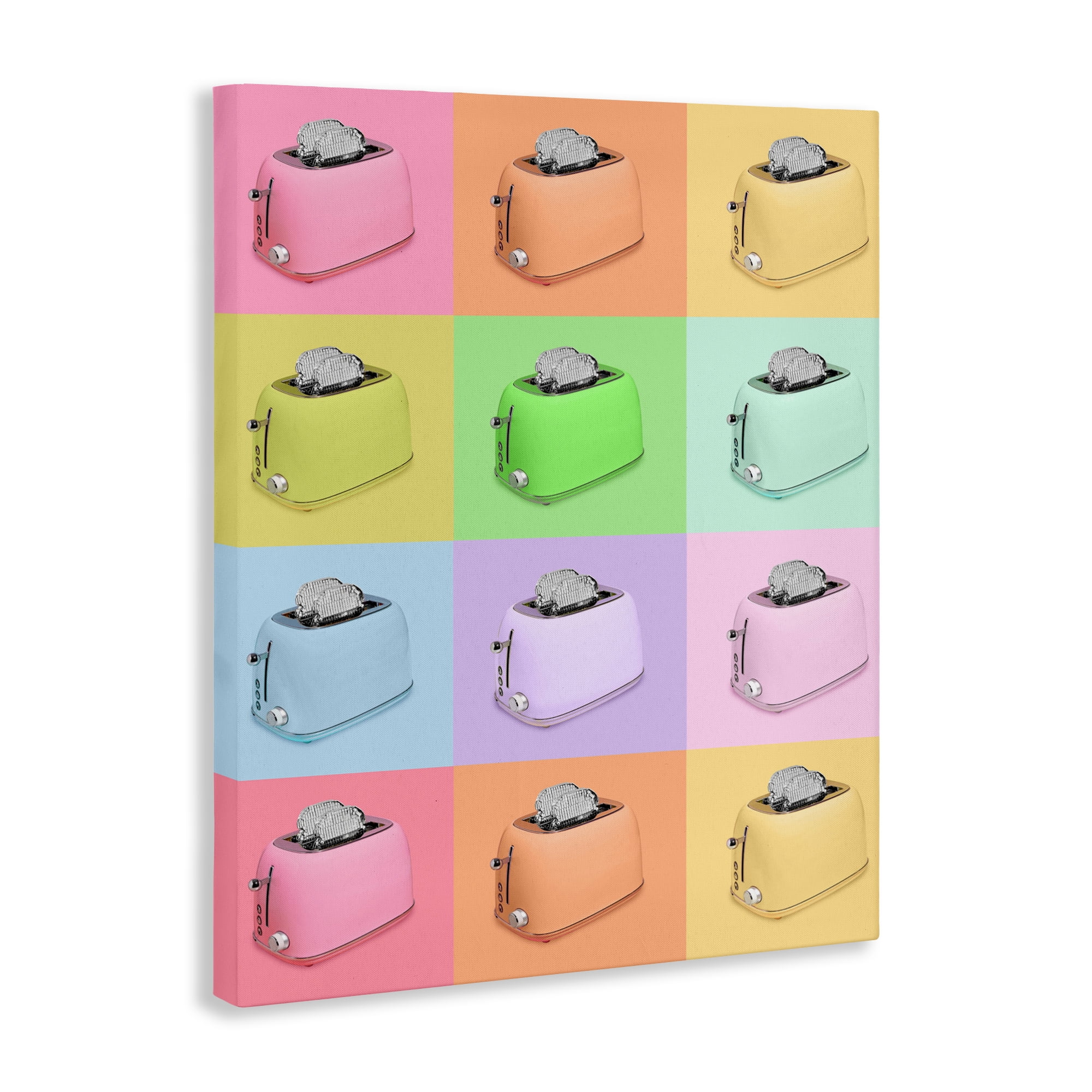 Stupell Industries Disco Toaster Oven Collage Canvas Wall Art, design by LISH Creative