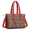 thumbnail image 2 of Teacher Tote Bag,Colorful Dinosaurs Abstract Shapes Pattern Teacher Utility Tote Bag,Large Work Tote Bags for Women with Multiple Pockets,Top Zipper Closure,13.8x10.6x6.7 Inch, 2 of 5