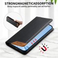thumbnail image 4 of Funda Tipo Cartera de Cuero Sintético para Samsung Galaxy A15 Bloqueo RFID, con Ranuras para Tarjetas y Bolsillo para Efectivo, Cierre Magnético Fuerte Negro, 4 of 6