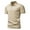 01 Khaki, variant on Awdenio Mens T-shirt Printing Button Turn-down Collar Short Sleeve Casual Blouse Shirt Machine Washable, Perfect for Summer Casual Wear
