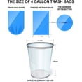 thumbnail image 2 of Small Trash Bags Kitchen Garbage Bags - 4 Gallon Clear Trash Bags Strong Wastebasket Liners for Bathroom, Kitchen, Office 15 Liter Trash Can Liners - 150 Counts, 2 of 5